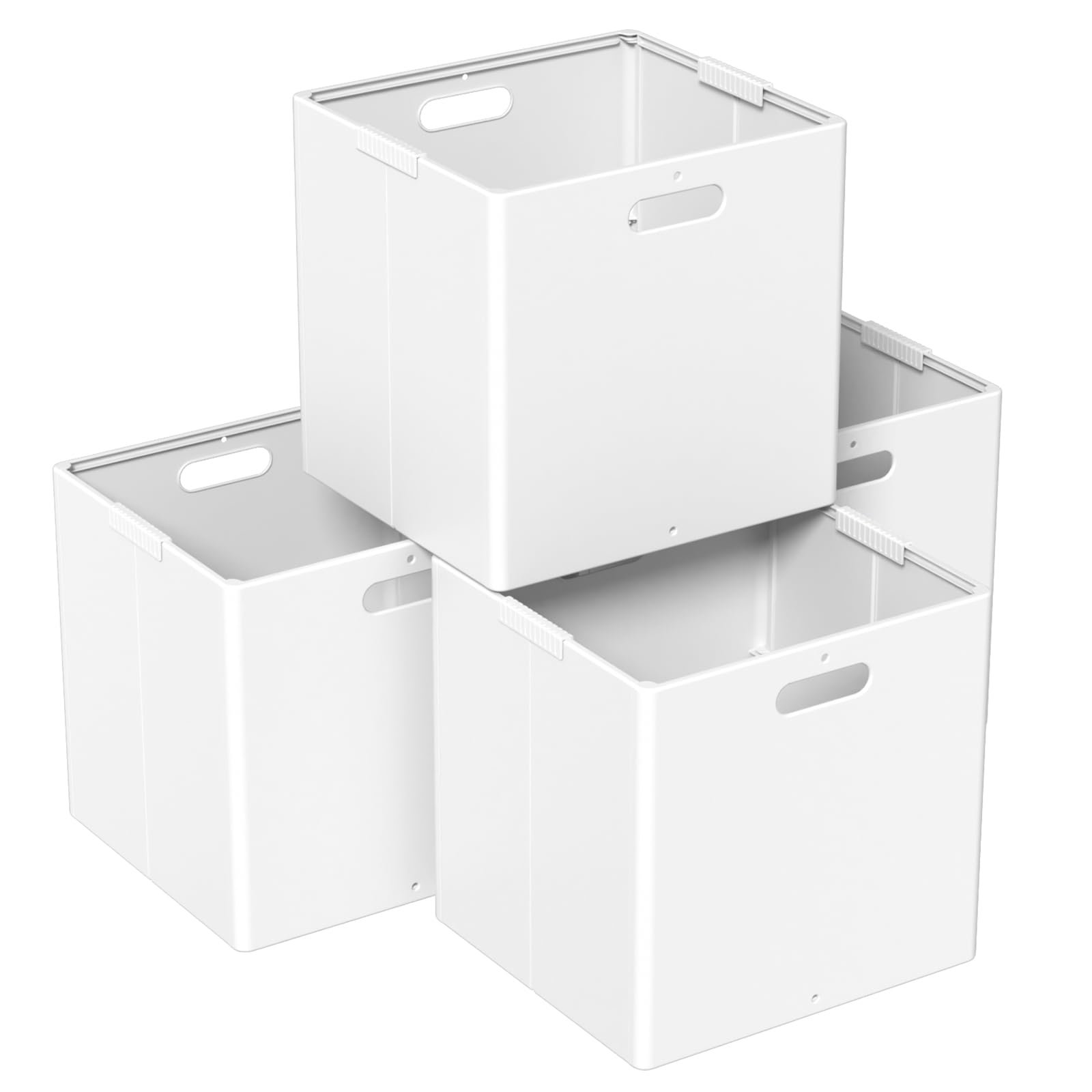Boîte de rangement plastique pliable Gloreen 20L blanche pour protéger vos vêtements de la poussière