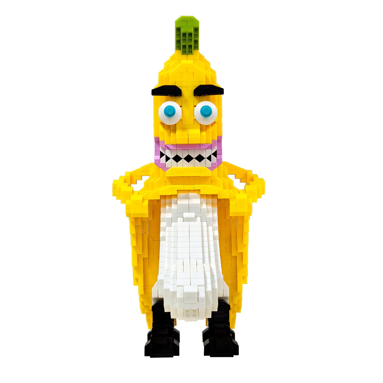 STpro Building Bricks 2100+ Pieces Set - Classic Cartoon Characters Building Blocks - Mini Building Block for Boys Girls & Adults (Banana)