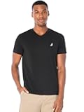 Mens Short Sleeve Solid Slim Fit V-Neck T-Shirt