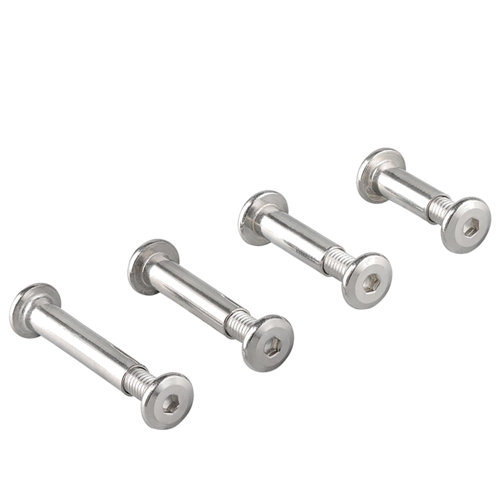 SHUNCHG 10pcs Furniture Connecting Screws M3x10mm Cabinet Connector Bolts,Hex Drive Socket Cap Bolts Barrel Nuts Sleeves Cupboard Joining Fixing Bolt for Frames Wood Boards - Image 4