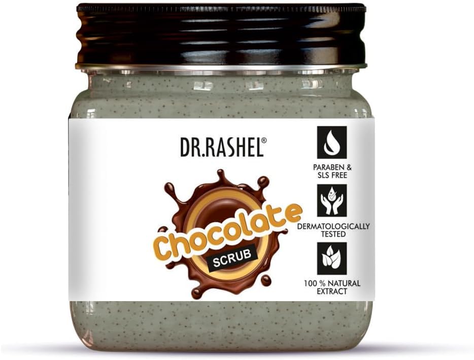 Dr.Rashel CHOCOLATE Scrub for Reducing Darkspot , Glowing & Moisturizing Skin Scrub (380 ml)