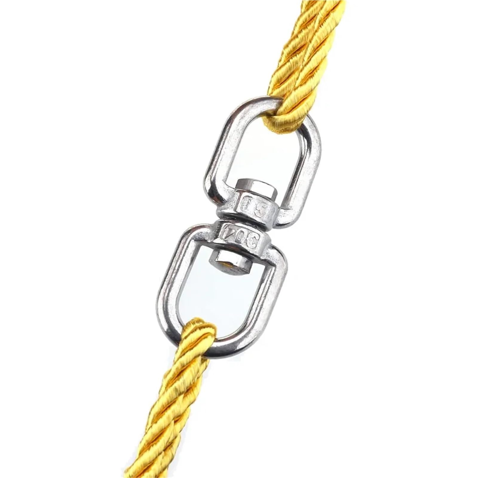 SITBXO Giratorio de Doble Extremo 10 Piezas M4 M5 M6 M8 M10 De Acero Inoxidable Doble Extremo Giratorio con Gancho Ojo, Grillete Anillo, Mosquetón(M12)