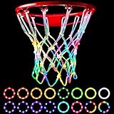 MECHDAUP LED Basketball Hoop Lights, Remote Control LED Basketball Net Replacement(12 Loops Rim), 16 Color Change, Waterproof& Easy to Install, Bright to Play at Night Indoor and Outdoor