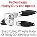 Can Opener - Manual Easy Turn - Sharp Blade for Smooth Edge Opening - Safety Magnetic Lid Lifter - Comfortable Soft Grip Silicone Handles for Seniors and Arthritic Hands -Black- Bonus Bottle Opener