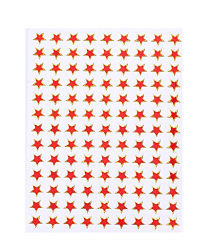 Stickers etoile rouge Sticker autocollants 2 feuilles etoilles rouge 14 x 10 cm a feuille autocollants etoiles stickers etoile