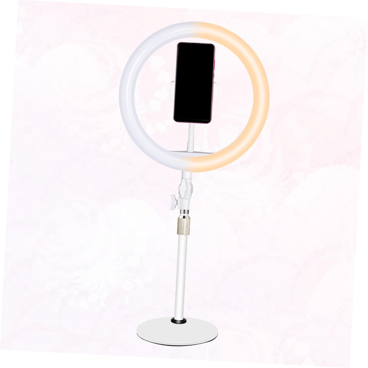 Gatuida Lampada Selfie LED Supporto Regolabile in Ferro e Plastica da 10 Pollici Luce Bianca Alimentazione USB e Risparmio Energetico per Live Streaming per Fotografia e Video