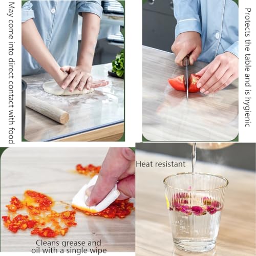 Nappe Imperméable Transparente Étanche Film Doux de Table - 5