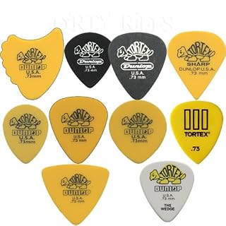 Dunlop Tortex Variété Pack – 20 x 0.73 mm Guitare Picks/médiators dans une pratique Pick étain - Les Beatles, Paul McCartney, John Lennon, RIngo Starr, George Harrison