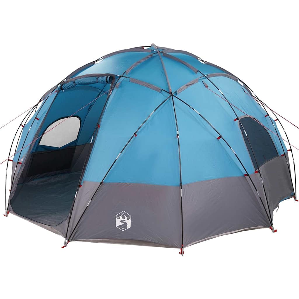 Outdoor Campingzelt mit Dach Grün 475 x 475 x 235 cm faltbar wasserdicht aus Polyester für Sommerabenteuer und Naturerlebnisse