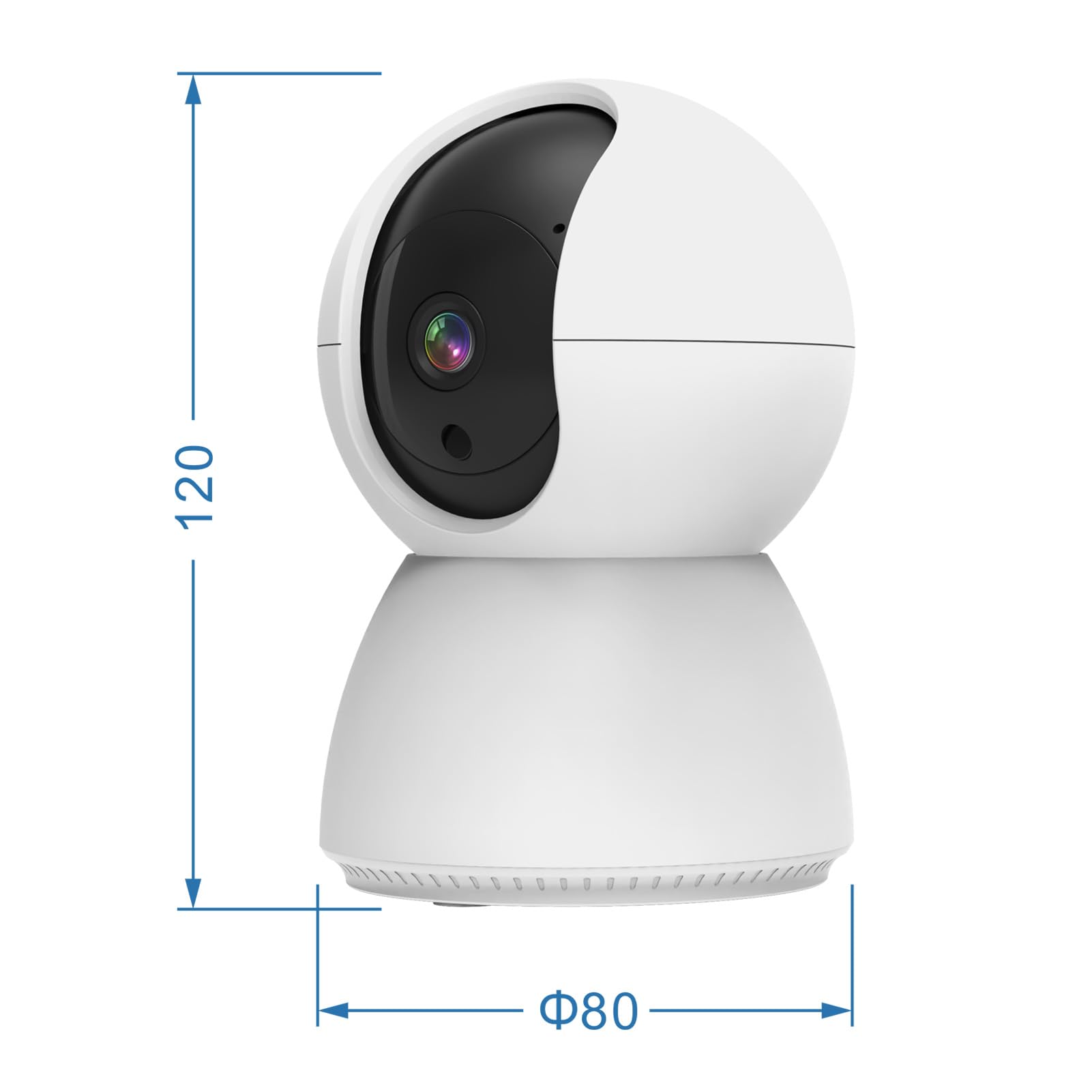 wolf guard Caméra de sécurité WiFi intérieure 1080p, détection de Mouvement, Compatible Alexa et Google Assistant