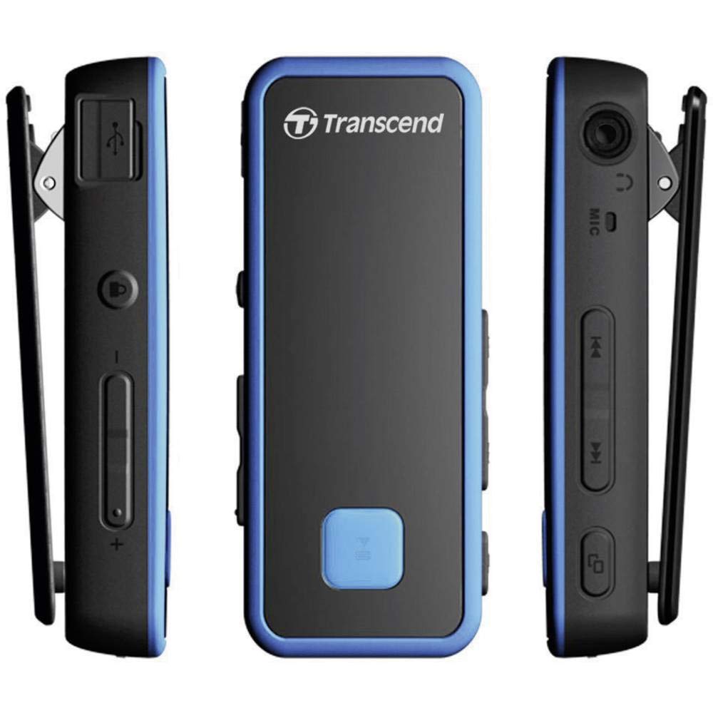 Transcend MP350 デジタル音楽プレーヤー 8GB Transcend MP350 MP3 Player 8 GB Black/Blue : Amazon.com.be