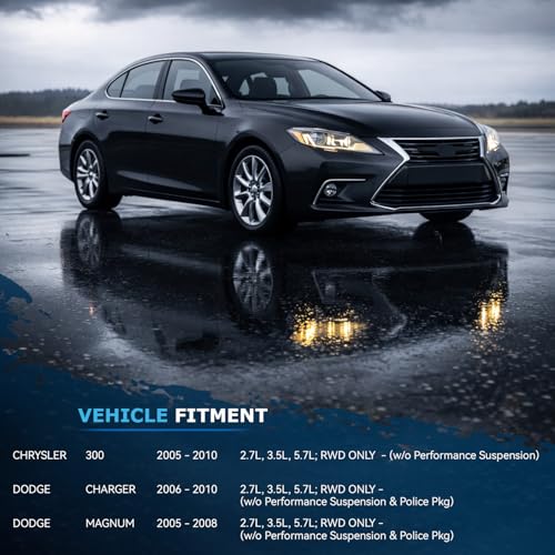 Image of Detroit Axle - 12pc RWD Front End Suspension Kit for Chrysler 300, Dodge Charger Magnum, 2 Upper Control Arms 2 Sway Bar Links 4 Outer Inner Tie Rods 2 Struts 2 Boots Replacement Ready Struts Shocks