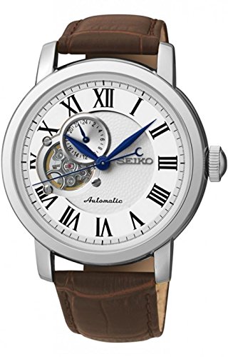 Seiko Reloj Analógico Automático para Hombre con Correa de Cuero – SSA231K1_Blanco-