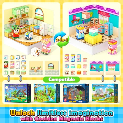 Image of Magnetic Blocks - Essential Portable Mini Travel Toys for Kids Ages 3+