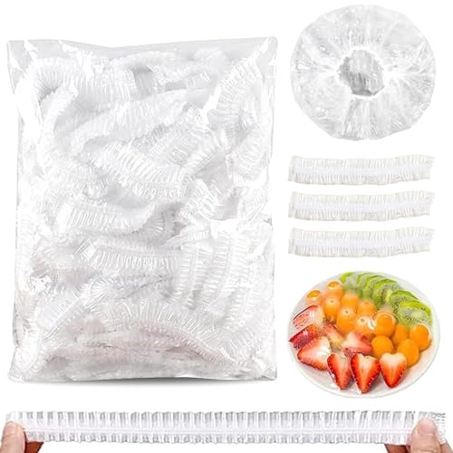 300 Pcs Cuffie Copri Alimenti Sacchetti Di Pellicola Elastica Riutilizzabile