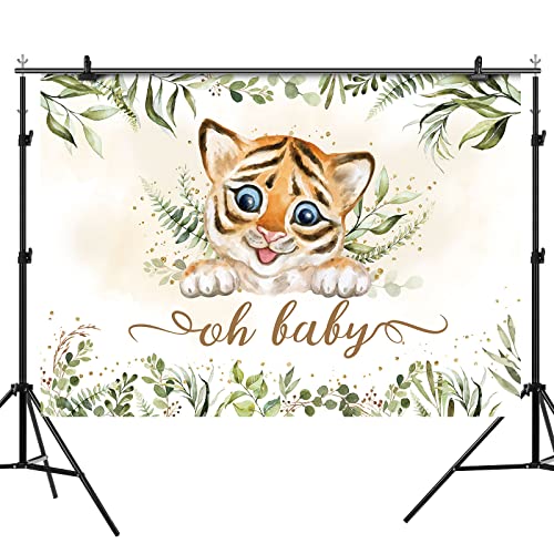 Fondo fotográfico para baby shower 213x152 cm verde miniatura 3
