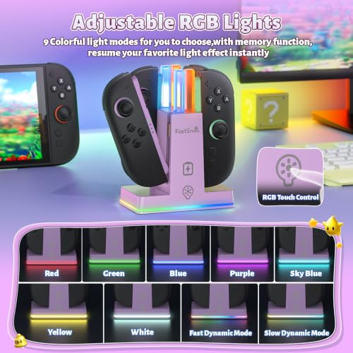 Image of FASTSNAIL Switch 2 Controller Charger Dock for Nintendo Switch 2 for JoyCon