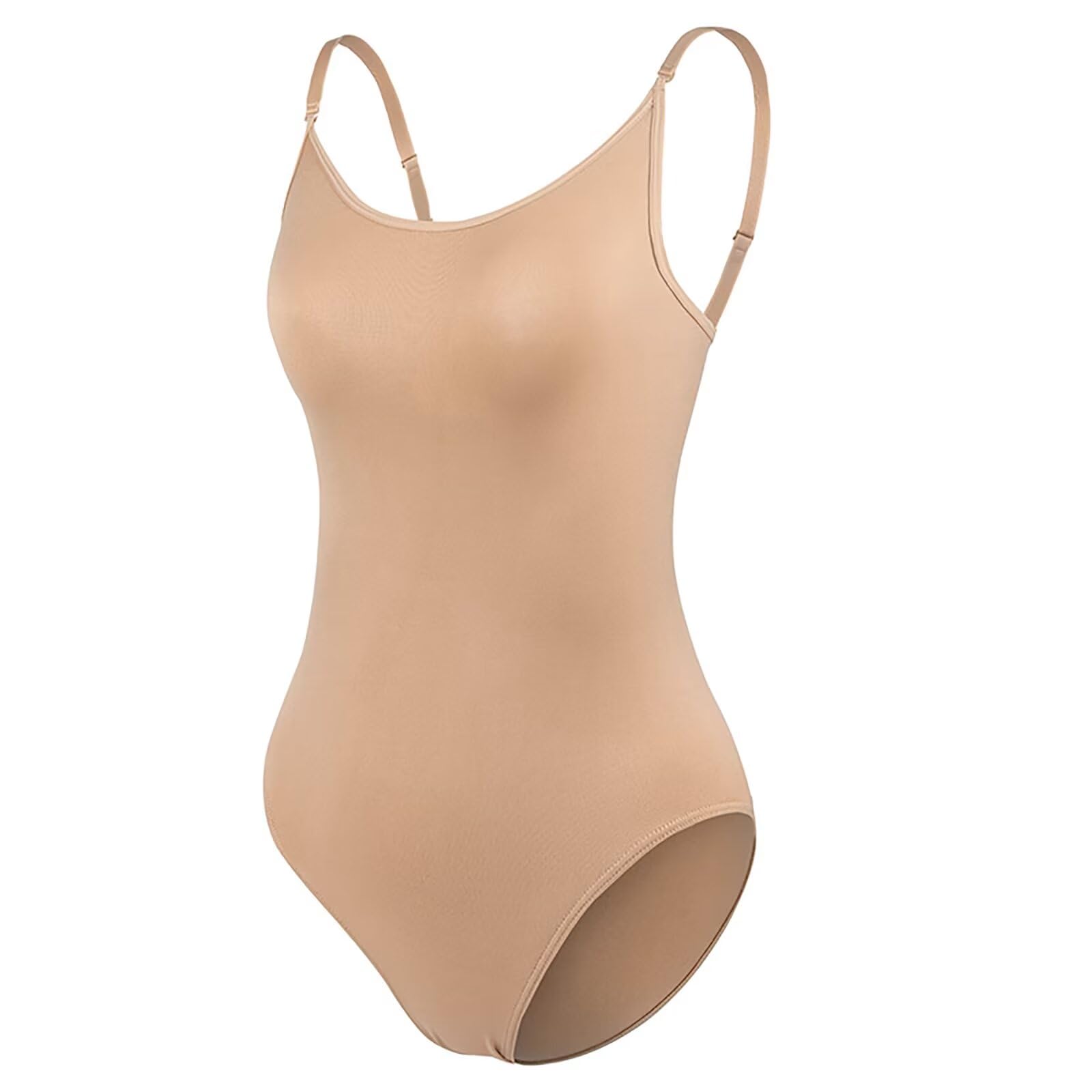 Nude Seamless Camisole Ballet Dance Undergarment Leotard with Transition Straps
