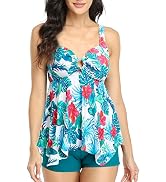 Damen Tankini-Set Mit Mesh-Einsatz – Push-up BH & Hoher Slip, In Übergrößen, Für Strand & Pool