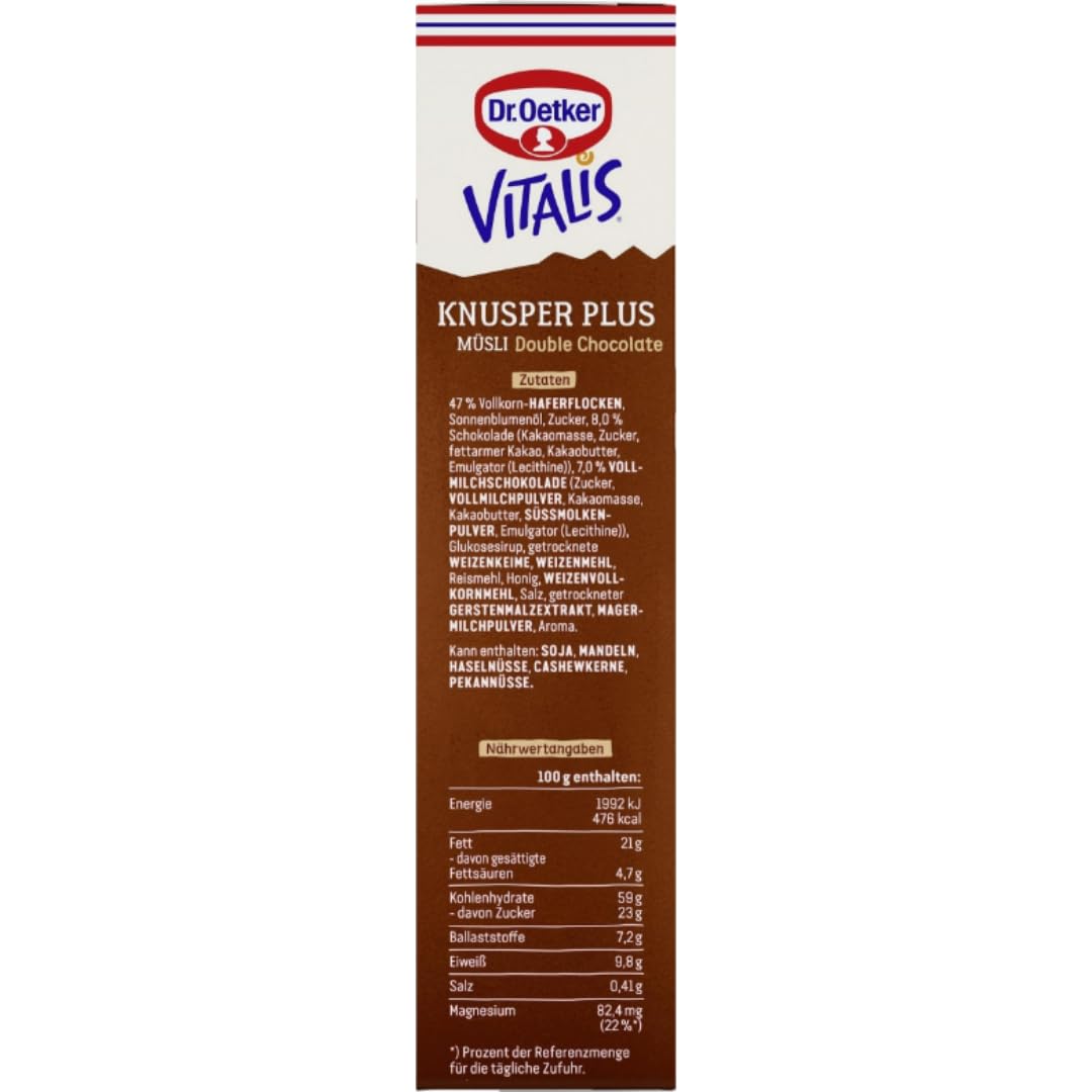 Knusper Müsli Plus Double Chocolate 450 g X 5 Packungen
