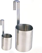 Truvic Set of Milk/Liquid Measuring Traditional Milkman Aluminium Cups/Scales with Vertical Handles. Set of 2 (500ml & 1Ltr.)