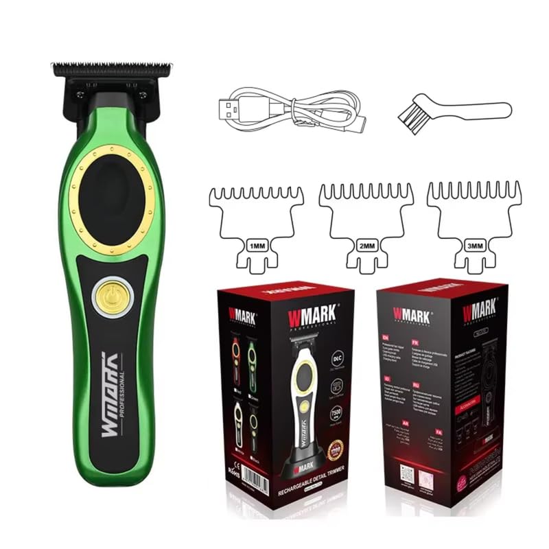 Image of WMARK NG-7230 Premium Salon Series 0 Gapped 7000-7500 RPM Outlining for Barbers 0mm balding Shape up Stainless steel DLC fix & Ceramic moving Blade 1200mAh Battery USB Charging Stand 150-Min, Model 14