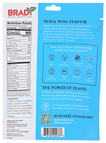 Brad's Raw Organic Herb Veggie Keto Crisps, 4 Oz #TOP1