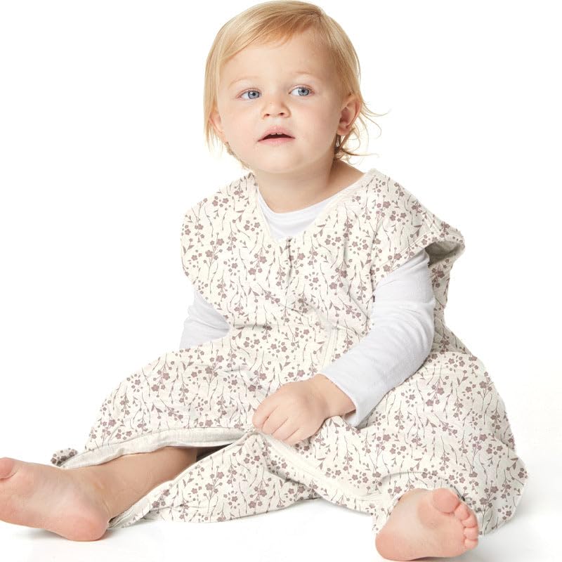 Image of GUNAMUNA Baby Footie Sleep Bag, Walkable Wearable Blanket, Easy Diaper Zipper, Convertible Foot Cuffs, Anti-Slip Grip, 2.5TOG