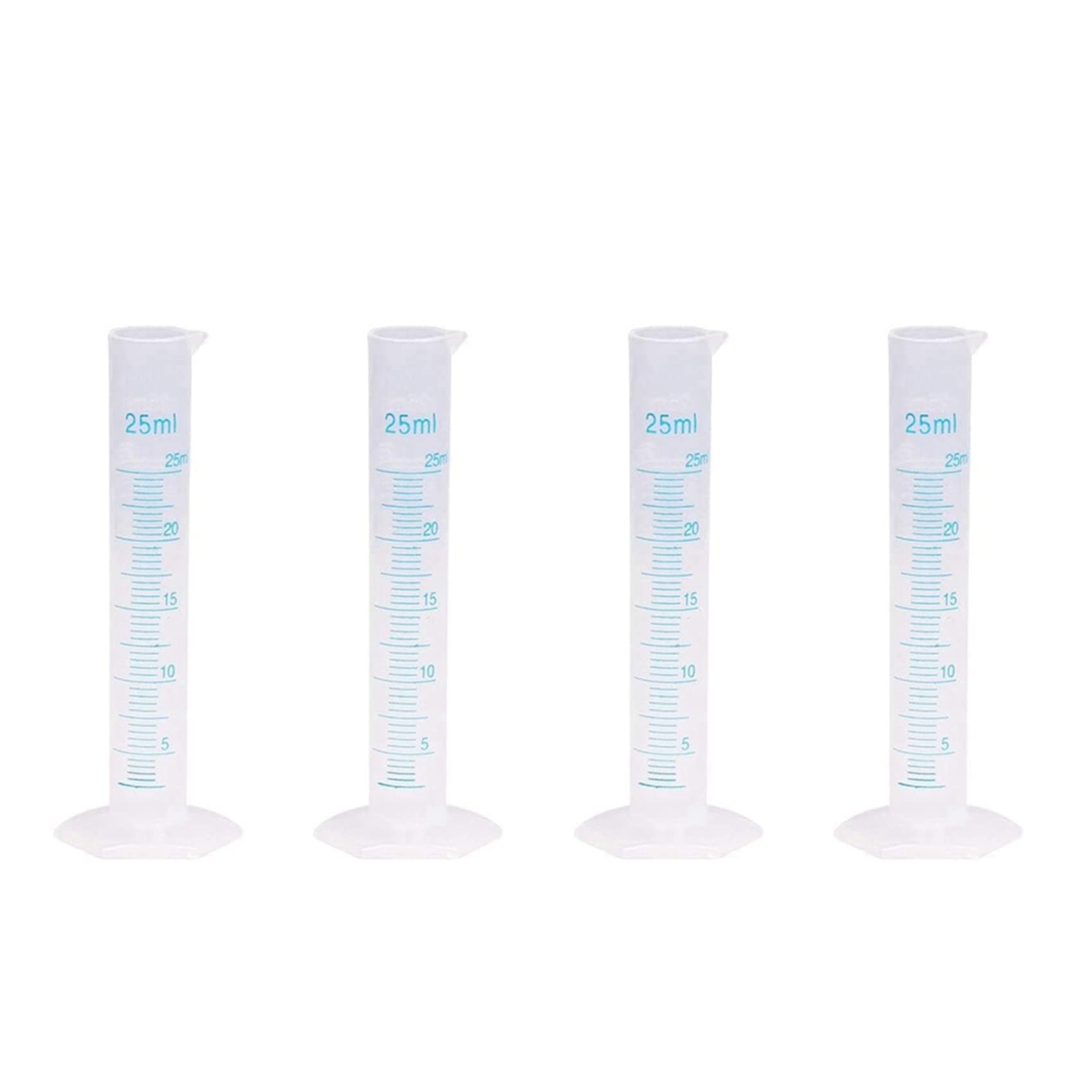 Rdjumpdjo 4X Measuring Cylinder Plastic Graduated Tube Tool for Lab(25Ml)