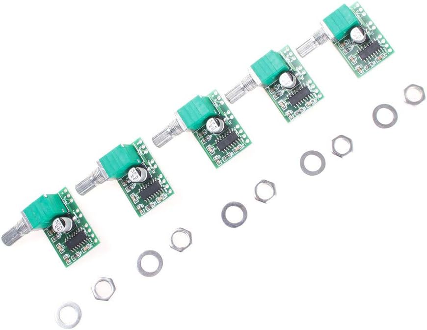 5pcs Mini PAM8403 5V Power Audio Amplifier 3W+3W Volume Control/USB Power