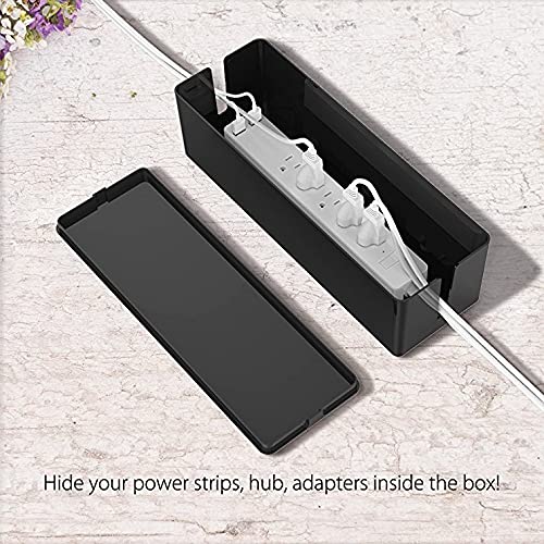 Resulzon Cable Management Cord Cover Wire Hider Box Concealer Organizer Protector System For Home Theater Entertainment Center Office School (Mini,Black) #TOP4