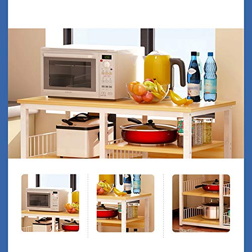 Gaixia Kitchen Rack Kitchen Baker Shelf Practical Storage Rack Microwave Rack 4 Layer Shelf Used For Spice Stand Organization Workstation White Kitchen Storage Racks (Size : 80X37X96Cm) #TOP3