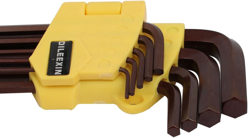 1/16"-3/8" S2 Tool Steel Extra Long Arm 9-Piece Ball End Hex Key Wrench Set (id: 6a4 13d 16a 352 8af