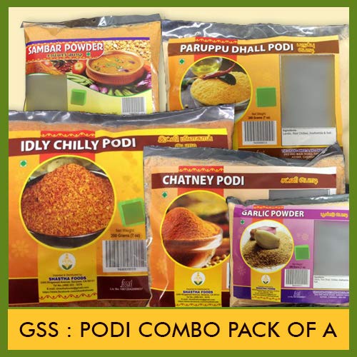 The Grand Sweets & Snacks (GSS) Podi Combo Pack A