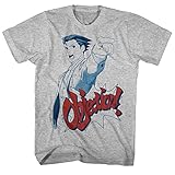 Ace Attorney Defense Courtroom Trial Video Game Objection Adult T-Shirt Tee Gray