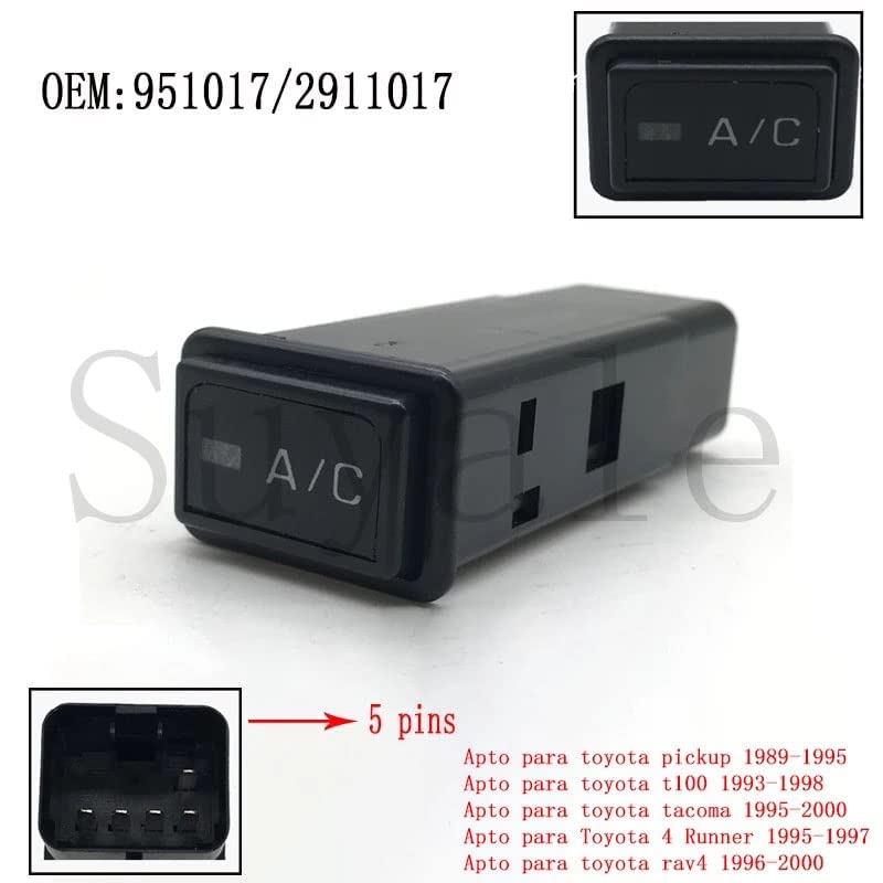 Miniatura 2 de AC 951017 2911017 SW-1017C 84660-35030 Nuevo sistema de coche Interruptor de botón de presión AC para camioneta 4Runner RAV4 para 89-00 Toyotas T100