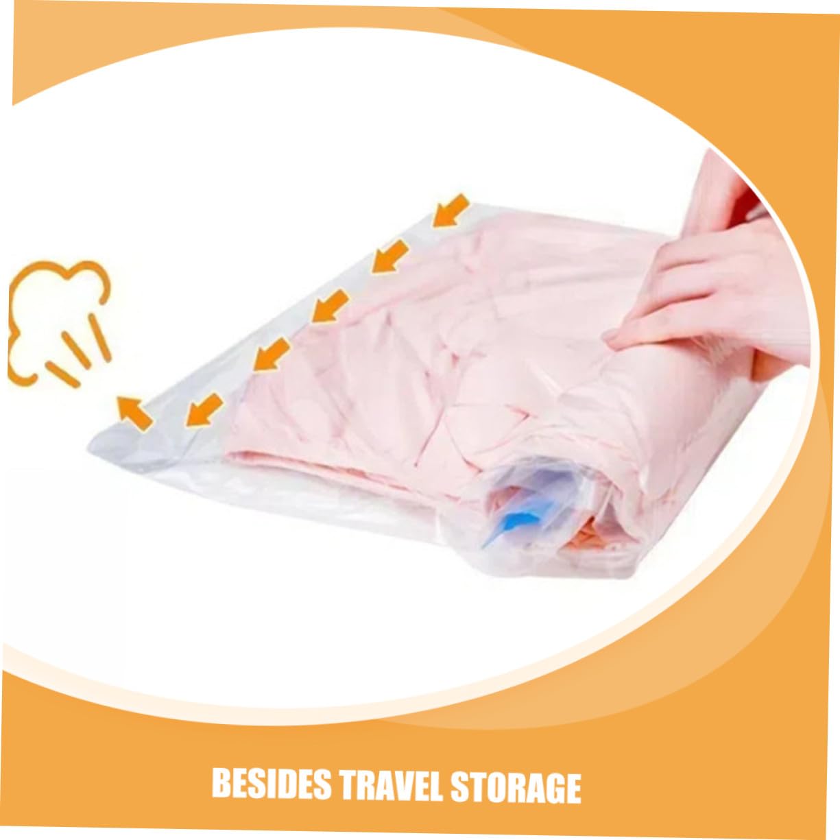 12 Stück Teiliges Transparente Wiederverwendbare Handroll Vakuum Kompressionsbeutel aus Pa PE Luftdicht Platzsparend für Reisegepäck Kleidung Socken ohne Pumpe für Koffer und