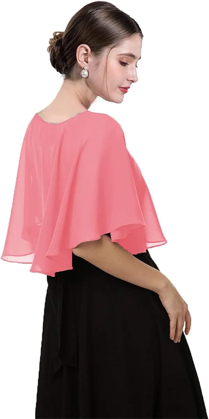 Stola Chiffon Mantelle da Sposa Donna, Giacche, Coprispalle in Chiffon, Scialli e