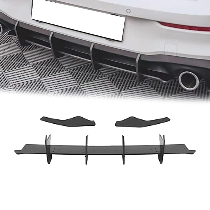 Lèvre Becquet Arrière de Voiture pour VW Golf 8 GTI Max Arrière Diffuseur Pare-Chocs Coffre de D'échappement Tronc Aileron Bumper Spoiler Accessoires Extérieure