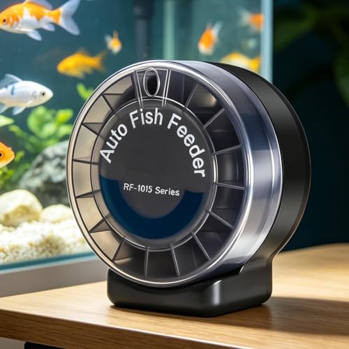 Alimentador automático de pescado con compartimentos para evitar comida húmeda en el acuario 4