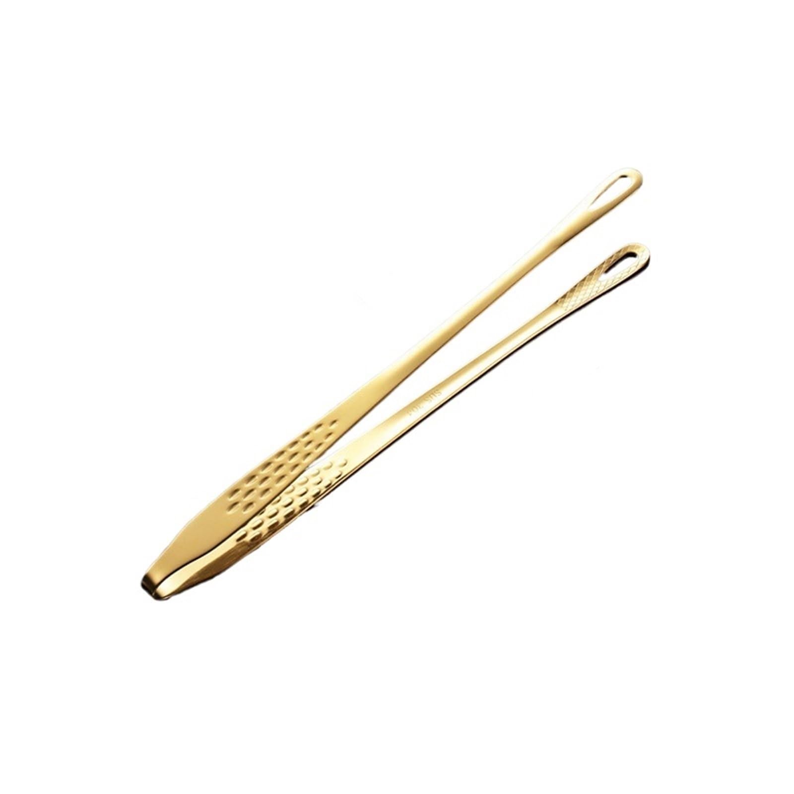 Pinze da barbecue, Pinze da cucina in acciaio inox multicolore 23-28 cm manico lungo antiscivolo(Gold,28cm)