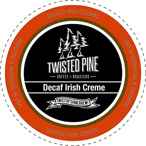 Twisted PineCoffee Decaf Irish Creme, Flavored Decaf Coffee, Single-Serve Cups, 80 Count