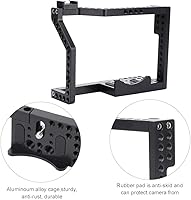 Vista 6 de Plataforma de cámara,Jaula de cámara de zapata fría,Jaula estabilizador de cámara,Aleación de aluminio 1/4 Tornillo Múltiples agujeros Cámara Cage