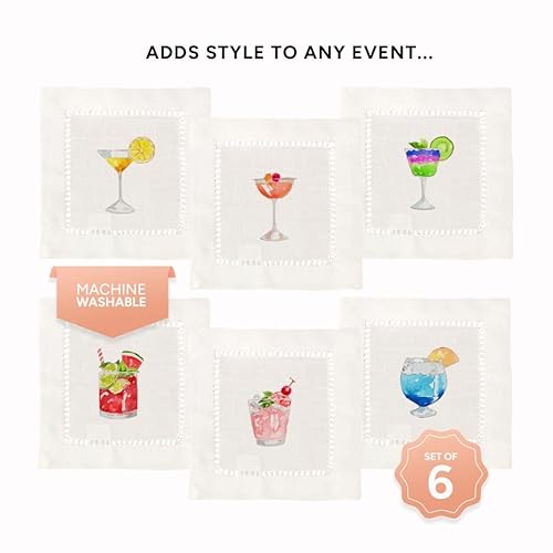 Jolitee BB.04.00NAPVEG Linen Cocktail Napkins 6X6 thumb #2