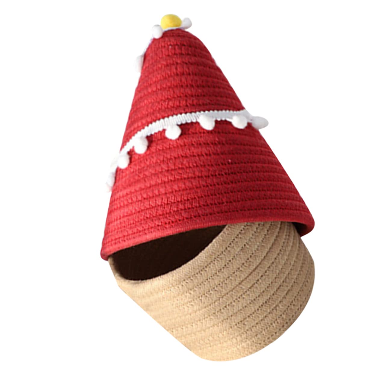 EXCEART 2 Cestas De Almacenamiento Para Guardería Con Tapa De Cuerda De Algodón Tejida Organizador De Juguetes Para Árbol De Navidad
