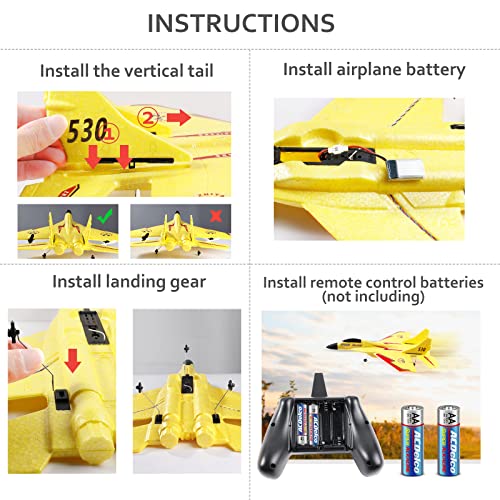 2 Ch Rc Plane, Remote Control Airplanes, 2.4 Ghz Rc Plane Ready To Fly, Easy To Fly Rc Glider Aircraft, Jet Fighter Toys Gift For Beginner Adult Kids, Includes Battery, 6-Axis Gyro, Cool Light #TOP5