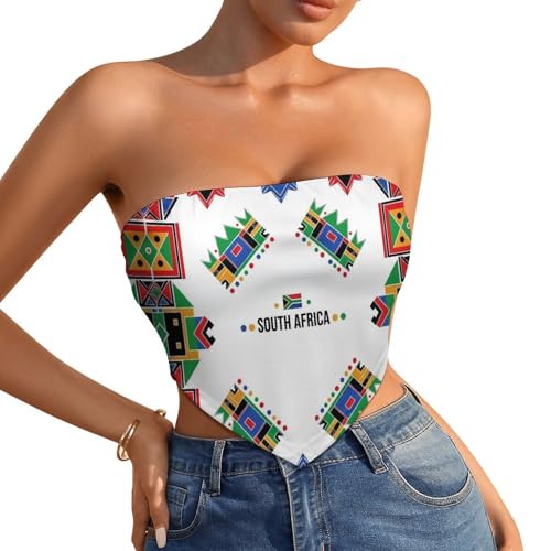 South Africa Women's Corset Top Sexy Slim Crop Tops Tank Top Camisole Backless Off Shoulder Tube X-Large