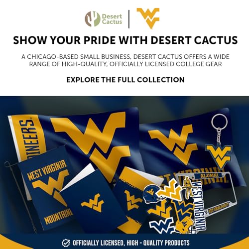 Gorra bordada West Virginia University ajustable blanca miniatura 6