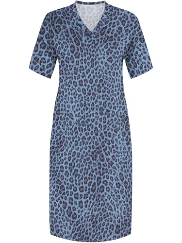 Image of SUZONANA Plus Size Denim Print Maxi Dresses for Women Casual V Neck Short Sleeve with Pockets Soft Jean Look Dress XL-6XL