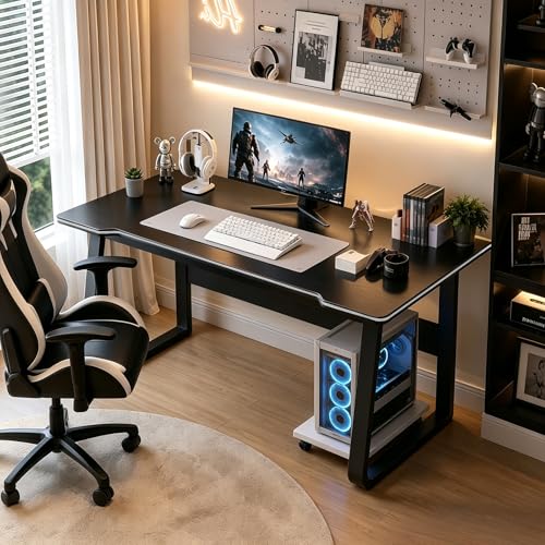 Image of Gaming Desk Computer Writing Table Student Art Modren Simple Style PC Wood Suitable Portable Desk for Home, Office